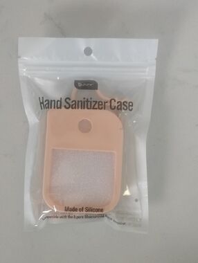 b.pure Peach Silicone Hand Sanitizer Case